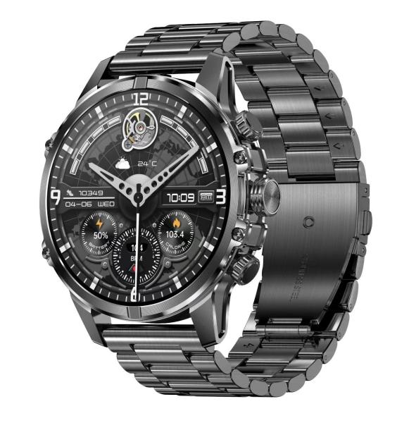 CF53 Outdoor Men Smart Watch With Flashlight 1.75Inch Amoled Heart Rate 600mAh