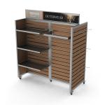 Outdoor Jacket Clothing Display Stand 2 Tiers Clothing Store Display Racks For