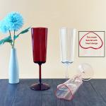 Heart Design Fda Plastic Champagne Glasses Dishwasher Safe