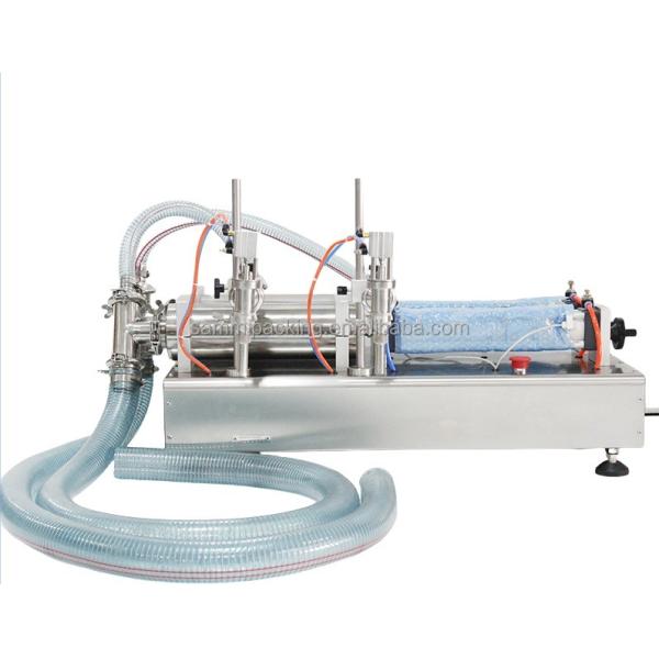 Full Pneumatic Double Head Table Top Liquid Filling Machine with 1% Filling