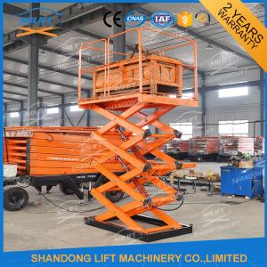 China 1T Stationary Scissor Lift Hydraulic Lifting Table Indoor / Outdoor Scissor Cargo Lift Table factory