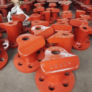 China 250KN Tee Type Cast Iron Dock Bollards Cross Bitt Bollard Galvanized Mooring Protection factory