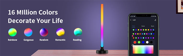 CCT 2500K-6500K RGB Corner Lamp , Dimmable Color Changing LED Corner Floor Lamp