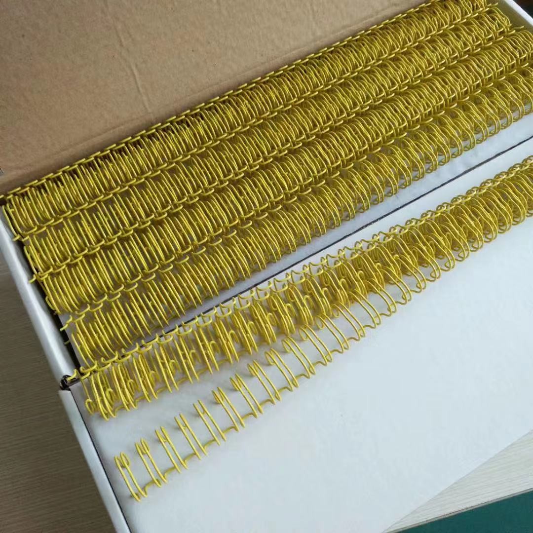 1-1/8" 28.6mm 2:1 Pitch Double Ring Metal Wiro Nylon Coated Double Wire Binding Ring