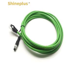 M8 To RJ45 Servo Coding Ethernet Industrial Towchain Network Cable Type D 4-Core