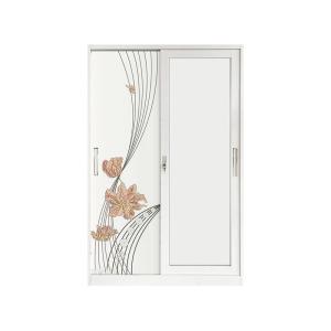 China Double Doors Steel Wardrobe Closets Home Bedroom Furniture 1800mm Width factory