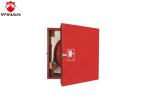 Mild Steel Red Fire Hose Reel With Pipe And Nozzle / Fire Hose Valve Cabinets