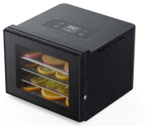 China Black Four Tier 1100W Electric Food Dehydrator With Transparent Door factory