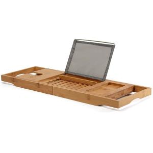 Sustainable Extendable Bath Tray Bamboo Bathroom Caddy Extra Large