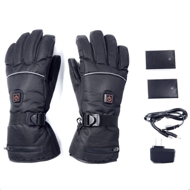 Anti Slip Thermal Heat Gloves PU Leather Composite Fiber Heating Element