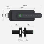 Office Tuya Wireless Control Smart Glass Door Lock Fingerprint IC Card Access