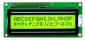 China 1602 STN Yellow Green Character LCD Display Module White LED Backlight factory