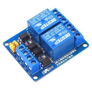 2 Channel Relay Module with Dual Optocoupler Isolation 3.3V 5V 12V 24V Power
