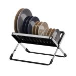 Foldable Kitchen Dish Rack Sustainable Metal Wire Utensil Holder for Storage and