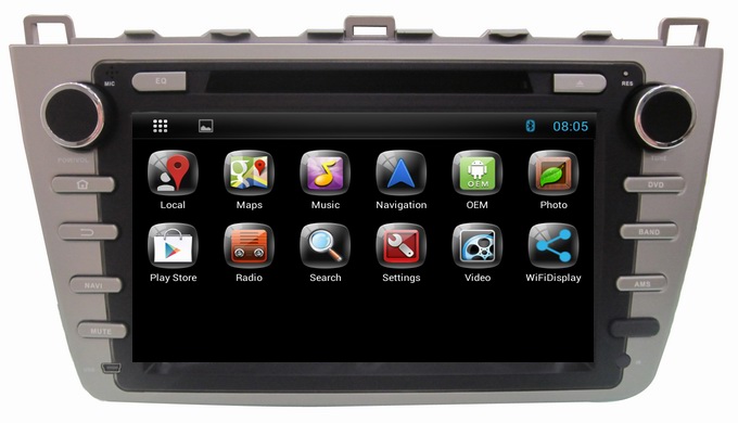 Ouchuangbo Car GPS Navi DVD Multimedia for Mazda 6 Ruiyi Uitra 2008-2012 BT iPod Rado Android 4.2 System OCB-8001C