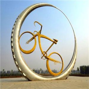 China Custom Outdoor Garden Stainless Steel Sculpture Abstract Art Ring Sculpture factory