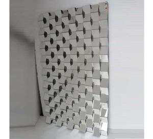 China 3D Mirror Brick Tiles , 70 * 120cm Size Contemporary Beveled Mirror Tiles factory