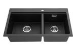 31 Inch 60/40 Double Bowl Drop-in Granite/Quartz Composite/Acrylic Resins Sink