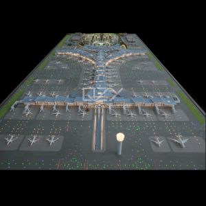 1:500 Scale Miniature Architectural Model with Realistic Detail Acrylic Material