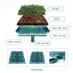 Green Roof Tray System For Roof Greening Decorative Garden Flower Pot
