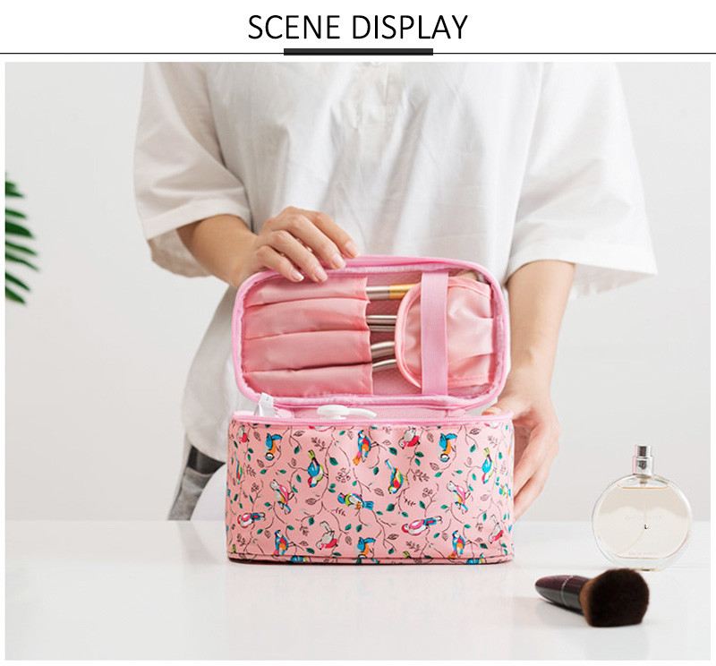 Bulk Large Waterproof Oxford OEM Cosmetic Bag With Logo Custom