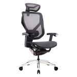 Black PA Plastic Ergonomic Revolving Chair High Elastic Wintex Mesh Chair Lumbar