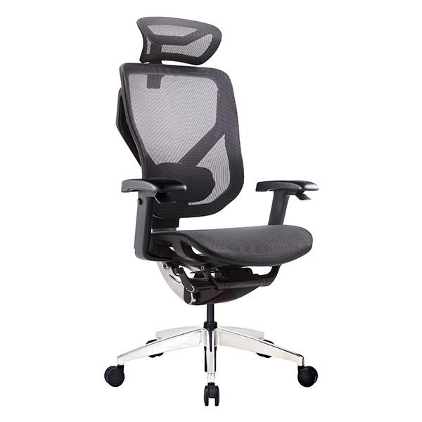 Black PA Plastic Ergonomic Revolving Chair High Elastic Wintex Mesh Chair Lumbar