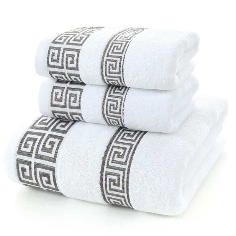 Pure Combed Cotton Water Bath Hand Face Towels in 30*30cm 35*75cm and 70*140cm Sizes