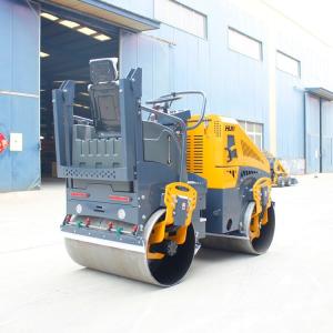 China 0.8ton 0.3ton 2t 0.7ton Ground Road Roller with 35KN Exciting Force Double Drum Roller factory