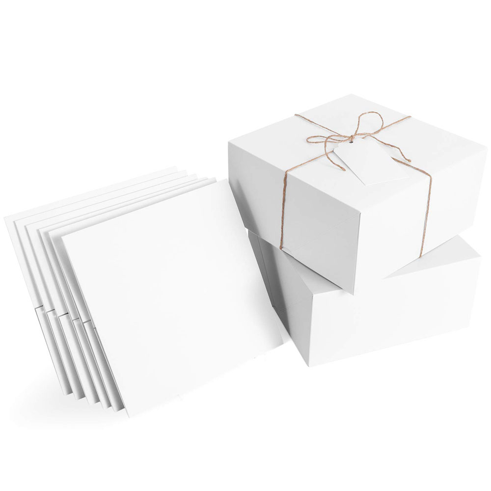 Folding Recyclable White Gift Packaging Kraft Paper Box For Candle Custom Logo OEM ODM