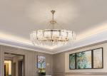 90V Polished Finish Kitchen Diameter 80 / 100cm Crystal Pendant Light