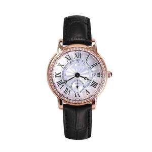 China Leather Strap Women'S Digital Watch 210mm Length Strengthened Mineral Mirror factory