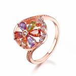 New design 925 Sterling Silver Oval Multi Color Cubic Zirconia CZ Fashion Tennis