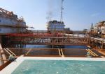Yellow Chain Link Fence Type Helideck Net Diamond Offshore Oil Installation