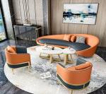 Hotel Restaurant Modern Curved Sectional Sofa Custom