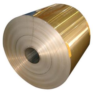 China Soft Temper Mill Finish Aluminum Foil Coated Blue / Golden With 0.2MM Various Width factory