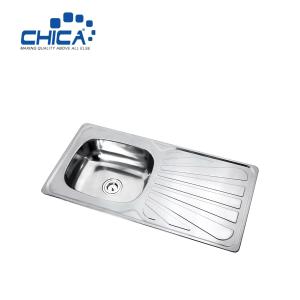 China Stainless Steel Kitchen Sink For Hotel Single Bowl Kitchen Sink For House Topmount Kitchen Sink For Hospital factory