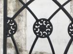 Arch Top Wrought Iron Glass Black Inlaid Double Tempered Technique Glass