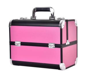 China Large Aluminum Beauty Box With Plastic Trays factory