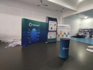 China 250gsm PE Modular Trade Show Exhibition Display Backlit Booth Stand Lighting 3X3 factory