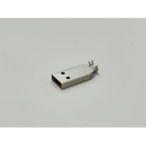 USB 2.0 AM Connector 2-Piece Nickel-Plated Housing | Wire Cable Electrical