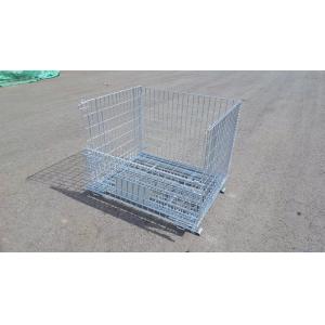 Warehouse Mesh Box Foldable Wire Container Foldable Stackable
