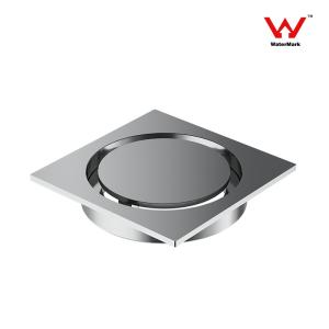 China Square Brass Shower Floor Drain Anti Odor Silver Electroplating Without Trap factory