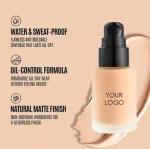 OEM Long Lasting Vegan Liquid Foundation Waterproof Face Matte SPF30 Makeup