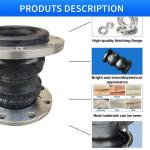 Round Double Arch Expansion Joint Epdm Rubber Joint Booster Ring For High