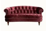 2018 new style velvet fabric french furniture button tufted chesterfield sofa