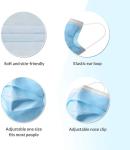 Flat High Filter Disposable 3 Ply Face Mask Anti Bacteria Virus Blue Other Color