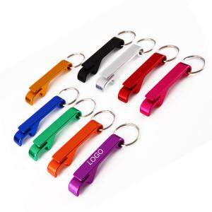 China Aluminium Functional Dazzle Bottle Opener Portable Keychain Logo Customized factory