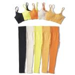 High Waist Sports Wear Clothing Women Seamless Yoga Leggings Set