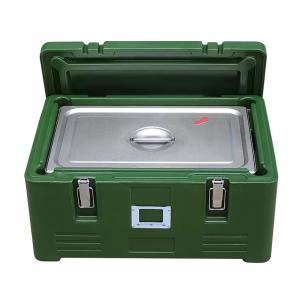 China 30L Top Loading PE Insulated Food Thermo Box With Stainless Steel Inner GN Pan factory